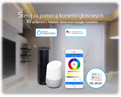 Współpraca z Amazon Alexa oraz Google Home - steruj za pomocą komend głosowych